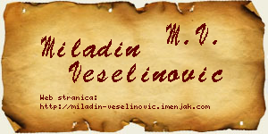 Miladin Veselinović vizit kartica